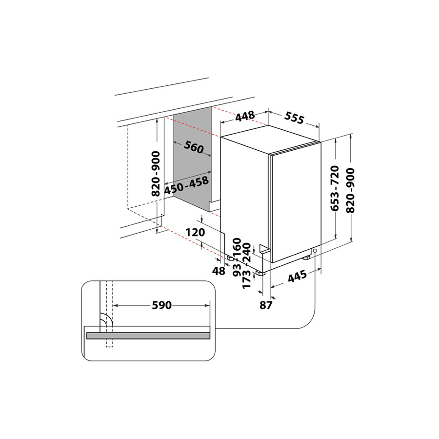 Whirlpool Ugr. Mašina za suđe WSIC 3M27 C - slika 6