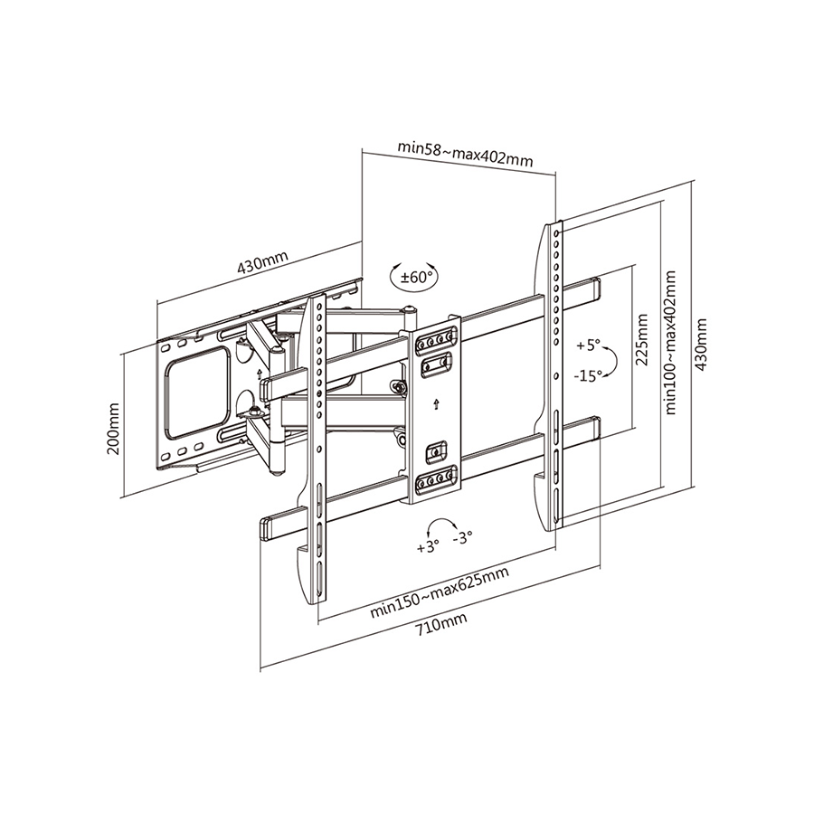 Stell Nosač za TV SHO 5630 37"- 80" - slika 6